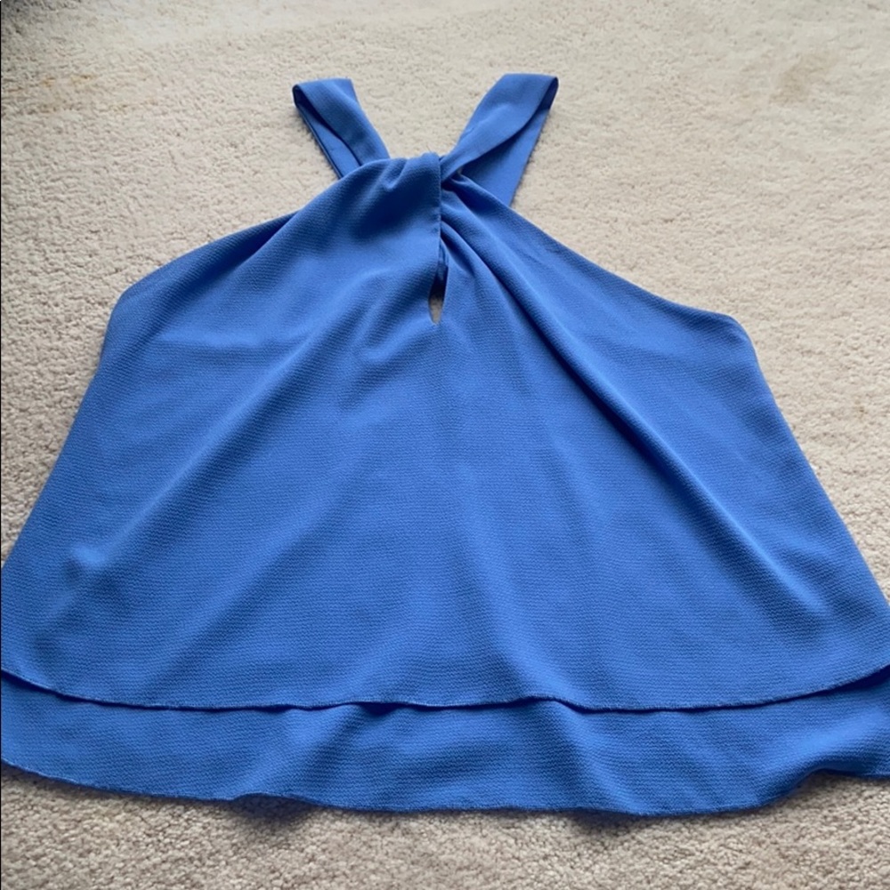 Decker blue criss cross top